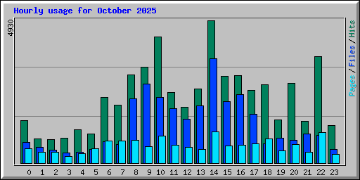 Hourly usage for October 2025