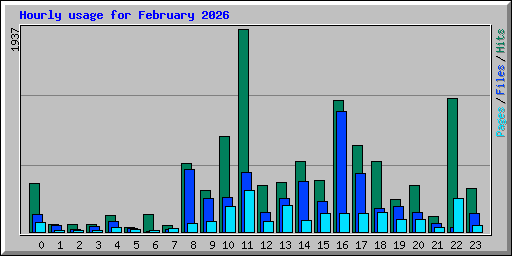 Hourly usage for February 2026